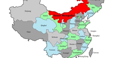 แผนที่ของมองโกเลียขอบเขต