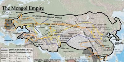 มองโกลประวัติศาสตร์บนแผนที่