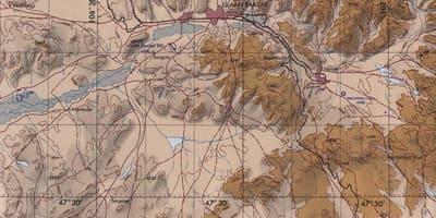 แผนที่ของมองโกเลีย topographic