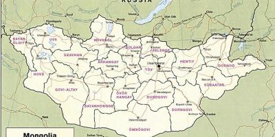 แผนที่ของมองโกล steppe