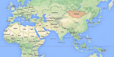 โลกแผนที่แสดงมองโกเลีย name
